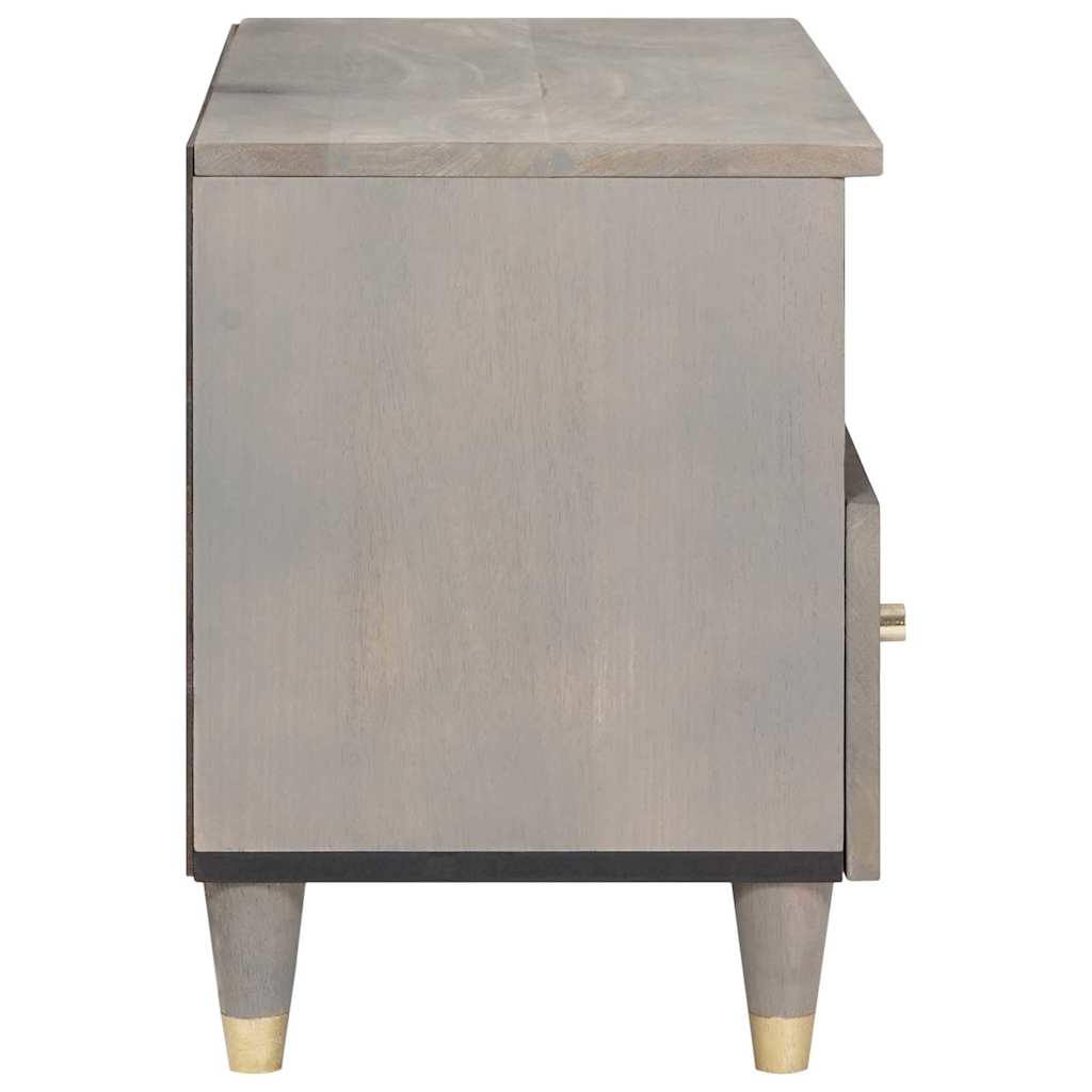 Meuble TV avec étagère Gris et or Bois de manguier massif XIOS