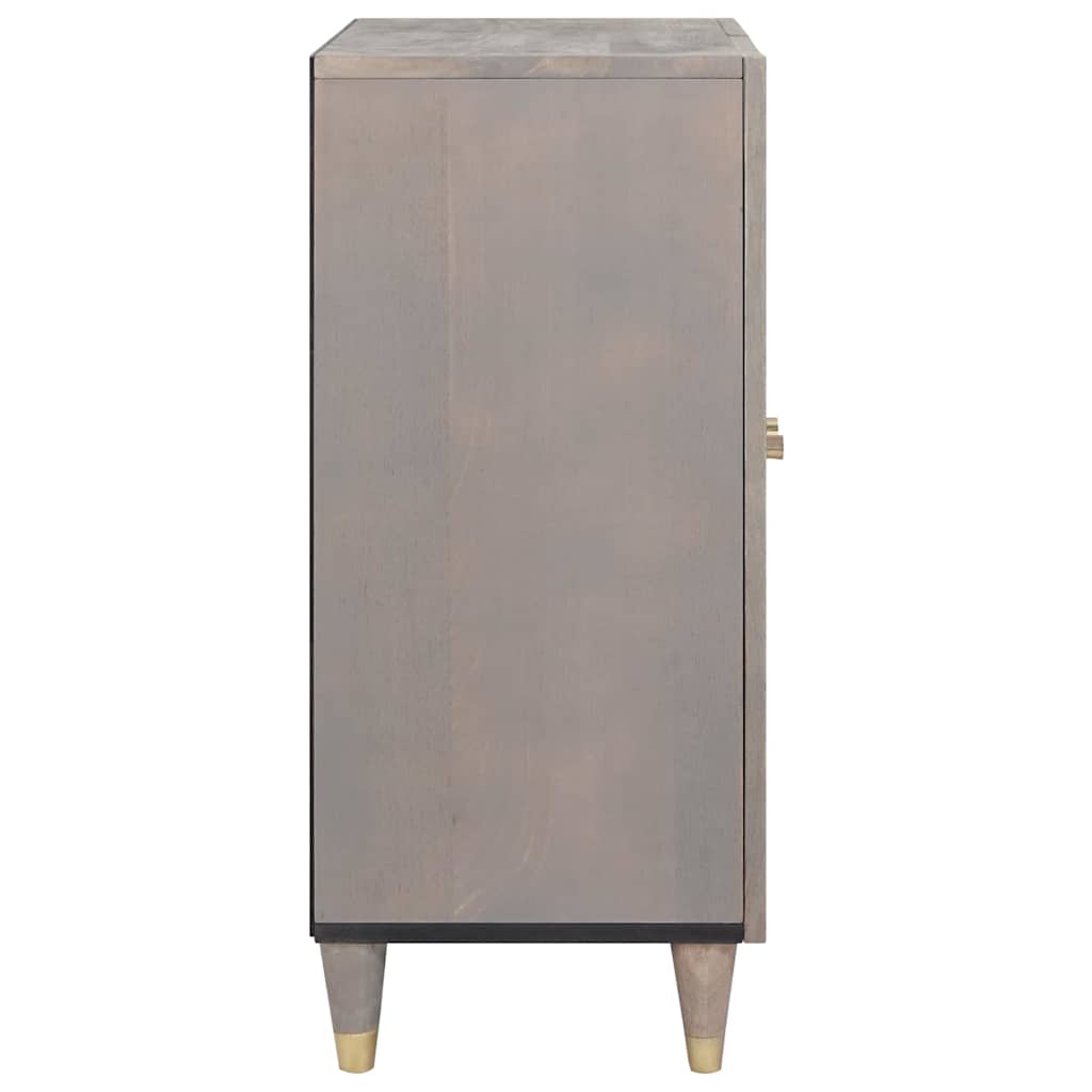 Buffet Gris et or 60 x 33.5 x 75 cm Bois de manguier massif