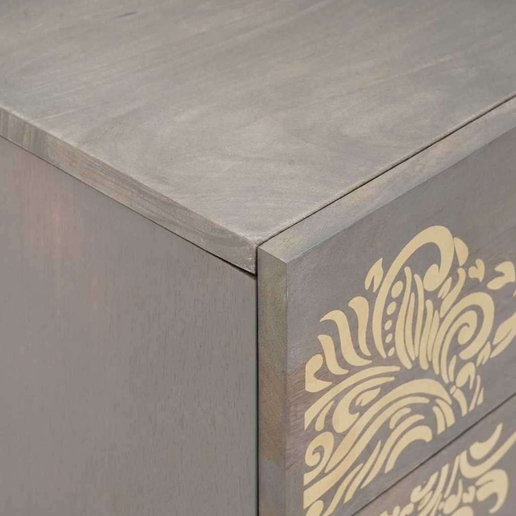 Cabinet de chevet avec porte avec tiroir Gris 50 x 33 x 60 cm - XIOS