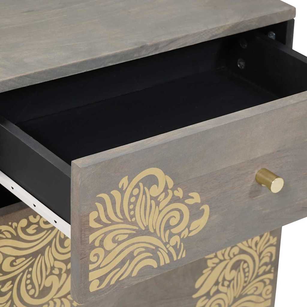 Cabinet de chevet avec porte avec tiroir Gris 50 x 33 x 60 cm - XIOS