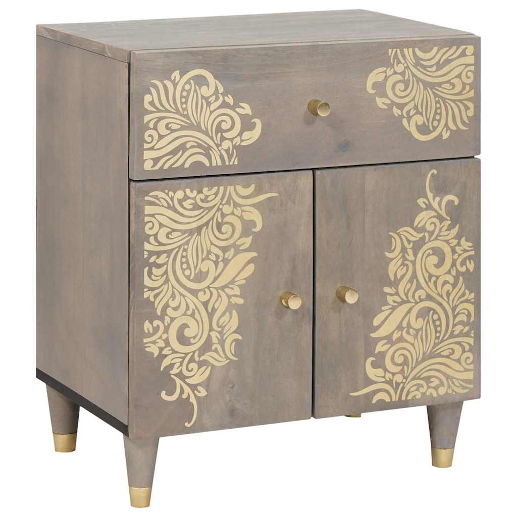 Cabinet de chevet avec porte avec tiroir Gris 50 x 33 x 60 cm - XIOS