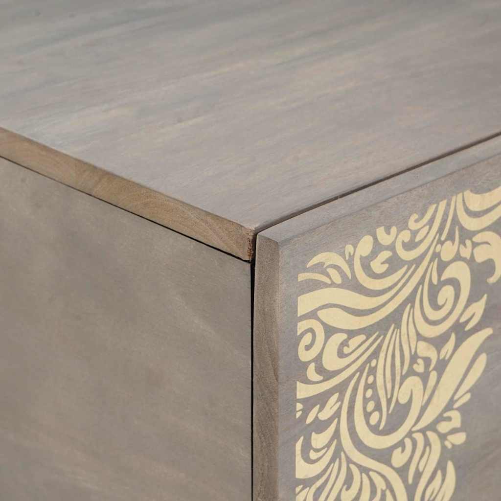 Table basse Gris 100 x 54 x 40 cm bois de manguier massif - XIOS