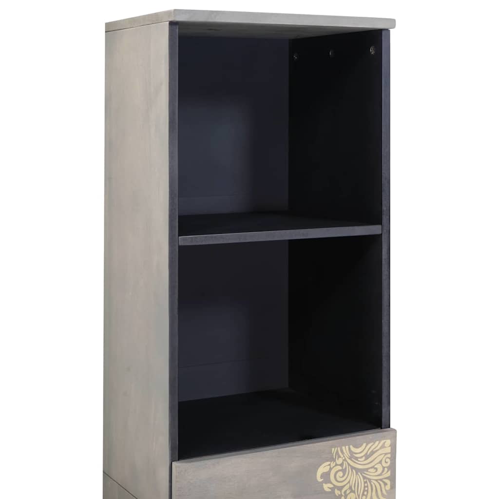 Buffet Gris 38 x 33.5 x 160 cm Bois de manguier massif