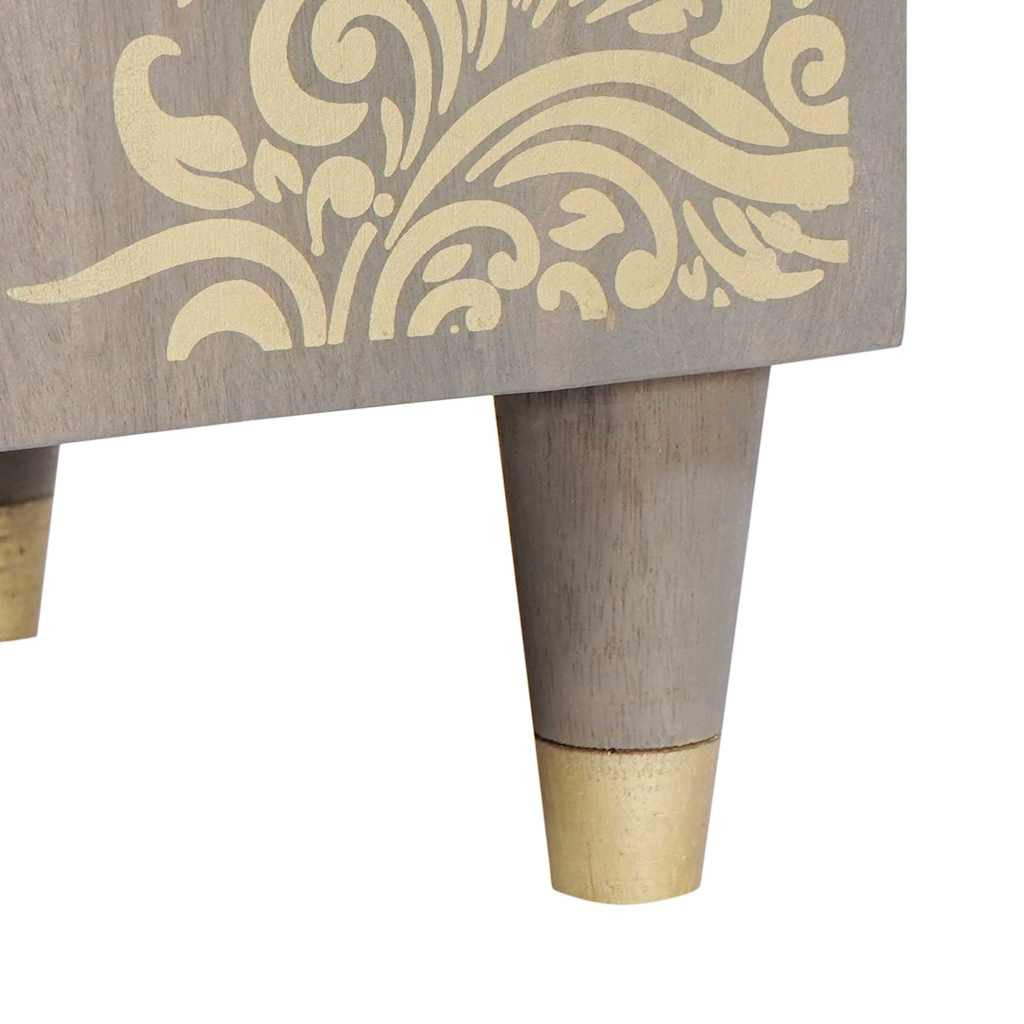 Buffet Gris 38 x 33.5 x 160 cm Bois de manguier massif