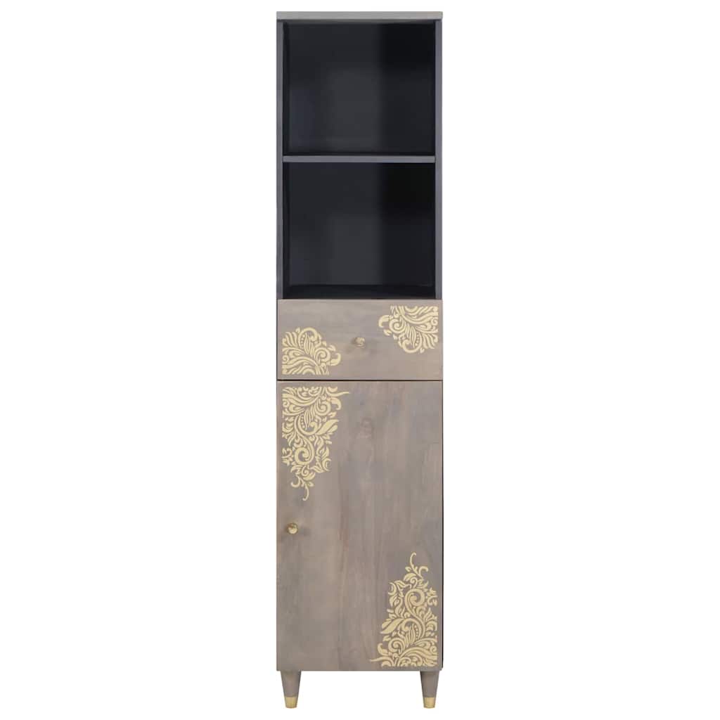 Buffet Gris 38 x 33.5 x 160 cm Bois de manguier massif