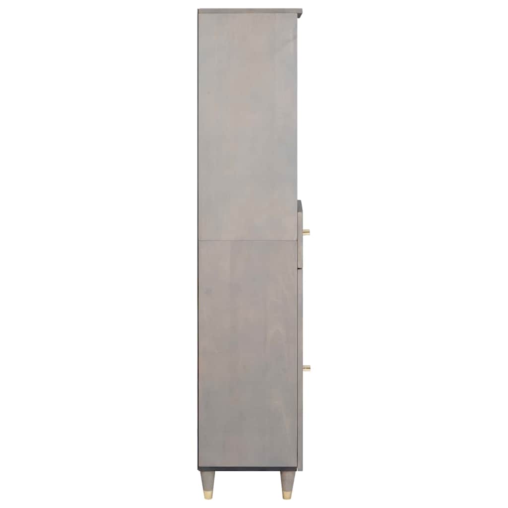 Buffet Gris 38 x 33.5 x 160 cm Bois de manguier massif