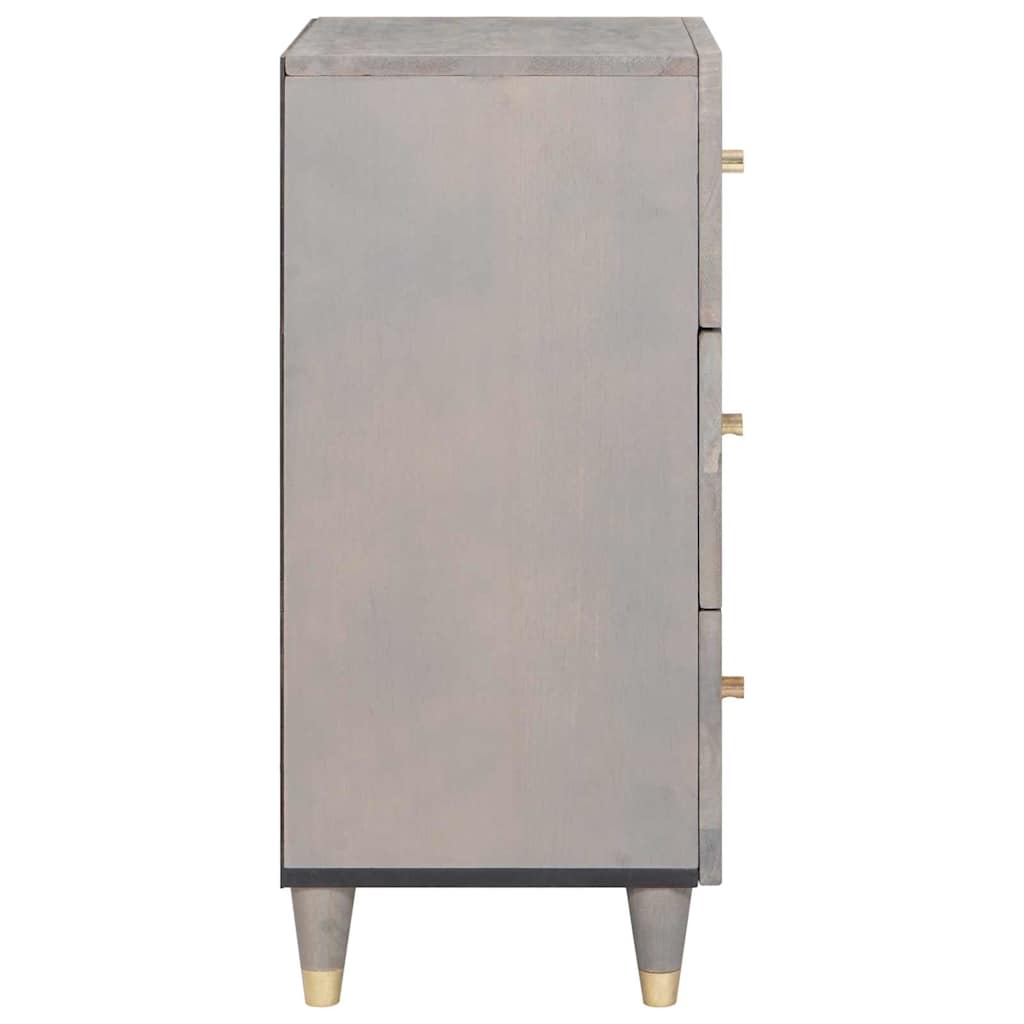 Buffet Gris et or 40 x 33.5 x 75 cm Bois de manguier massif XIOS