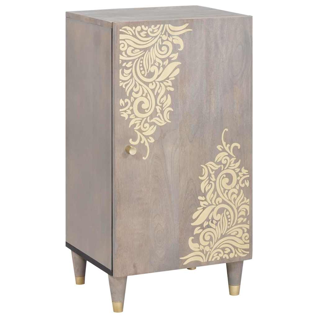 Buffet Gris et or 40 x 33.5 x 75 cm Bois de manguier massif XIOS