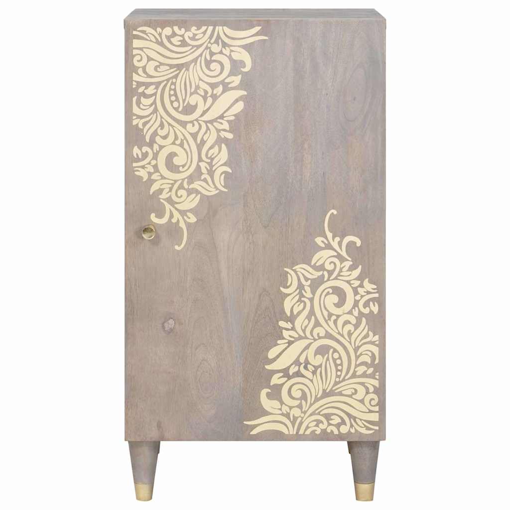 Buffet Gris et or 40 x 33.5 x 75 cm Bois de manguier massif XIOS