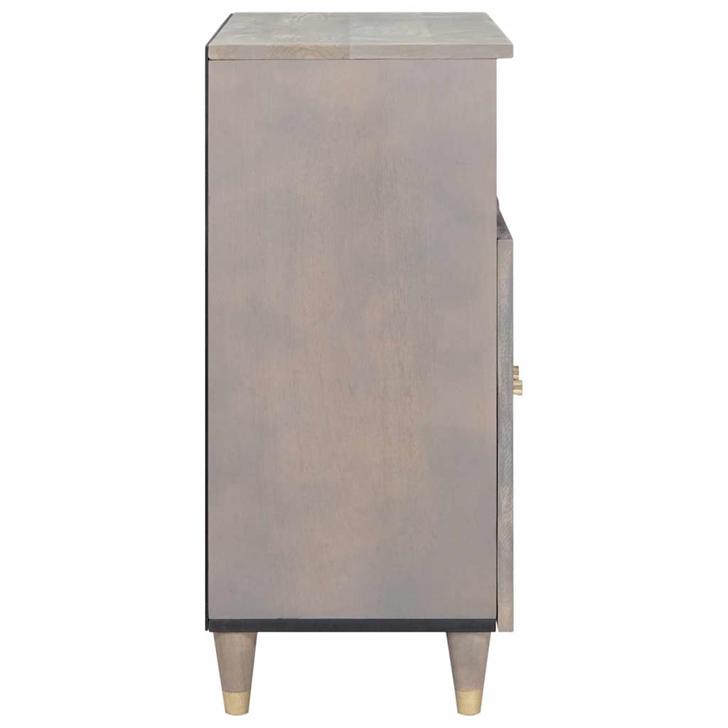 Buffet Gris et or 60 x 33.5 x 75 cm Bois de manguier massif XIOS