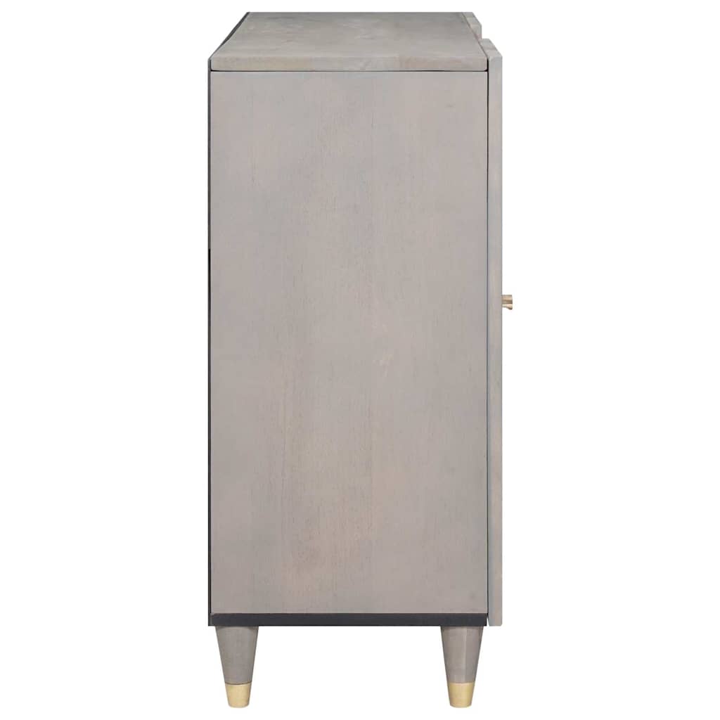 Buffet Gris et or 90 x 33.5 x 75 cm Bois de manguier massif XIOS