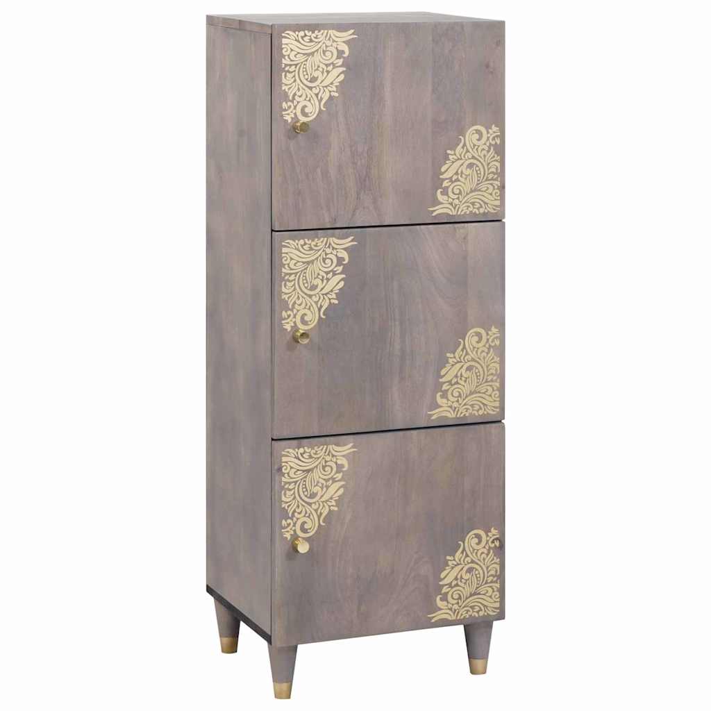 Haut Armoire avec tiroir Gris et or 40 x 33.5 x 110 cm XIOS