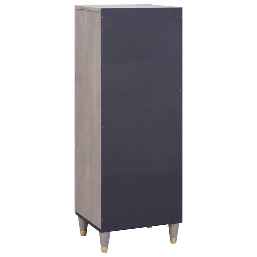 Haut Armoire avec tiroir Gris et or 40 x 33.5 x 110 cm XIOS