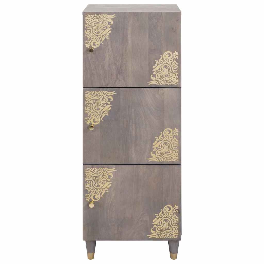 Haut Armoire avec tiroir Gris et or 40 x 33.5 x 110 cm XIOS