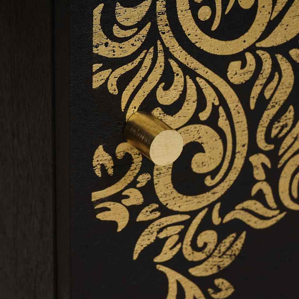 Cabinet de chevet avec porte 2 pcs Noir 40 x 33 x 46 cm - XIOS