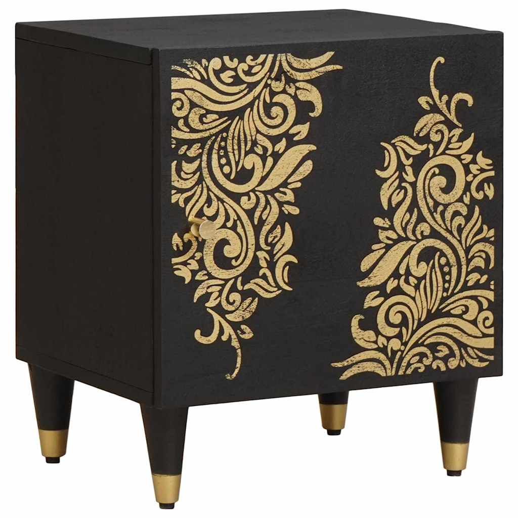 Cabinet de chevet avec porte 2 pcs Noir 40 x 33 x 46 cm - XIOS