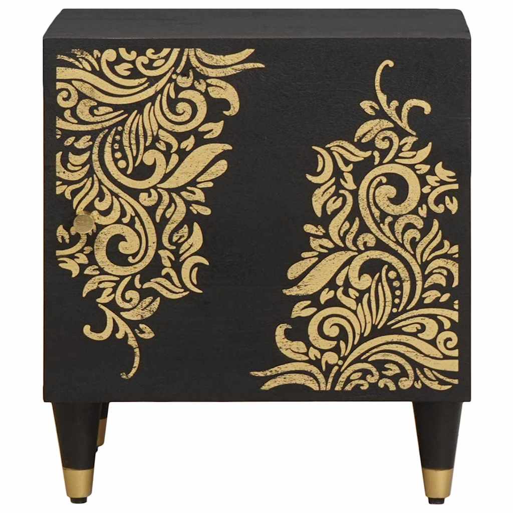 Cabinet de chevet avec porte 2 pcs Noir 40 x 33 x 46 cm - XIOS