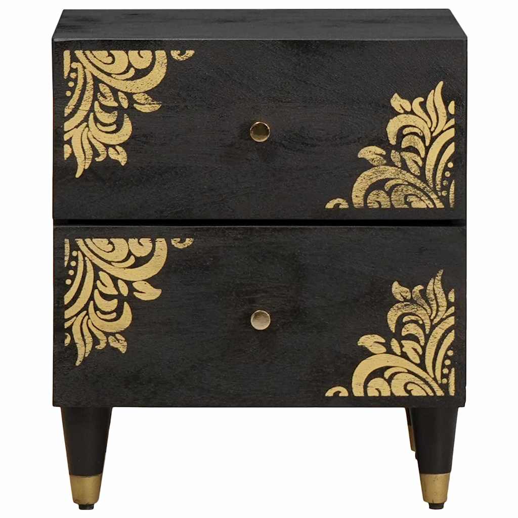 Cabinet de chevet avec tiroir 2 pcs Noir 40 x 33 x 46 cm - XIOS