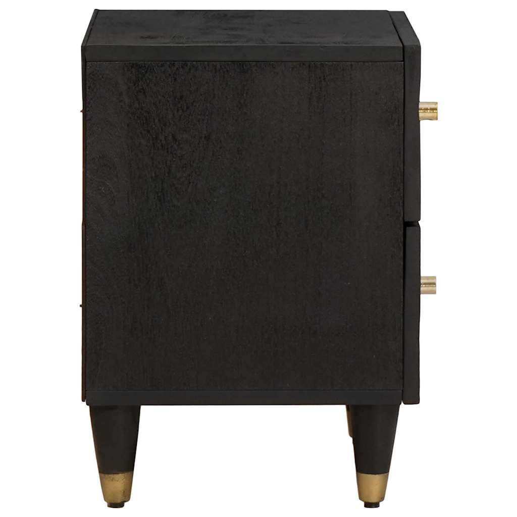 Cabinet de chevet avec tiroir 2 pcs Noir 40 x 33 x 46 cm - XIOS
