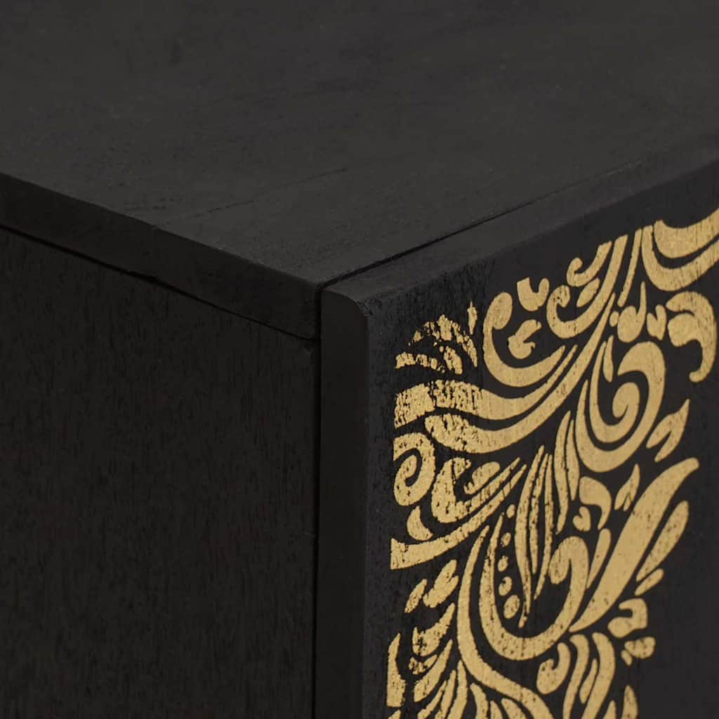 Meuble TV Noir 105 x 33 x 46 cm Bois de mangue massif - XIOS