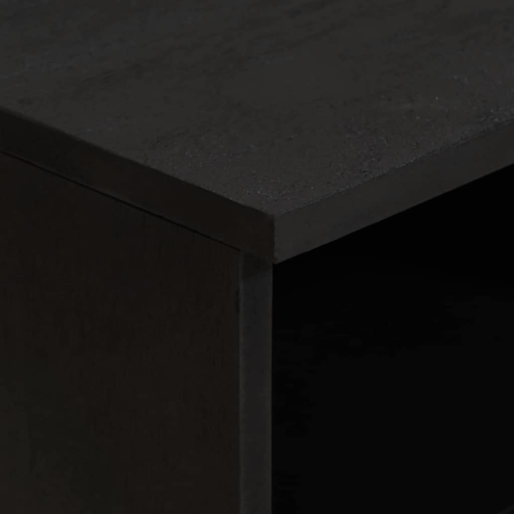 Meuble TV Noir 70 x 33 x 46 cm Bois de mangue massif - XIOS