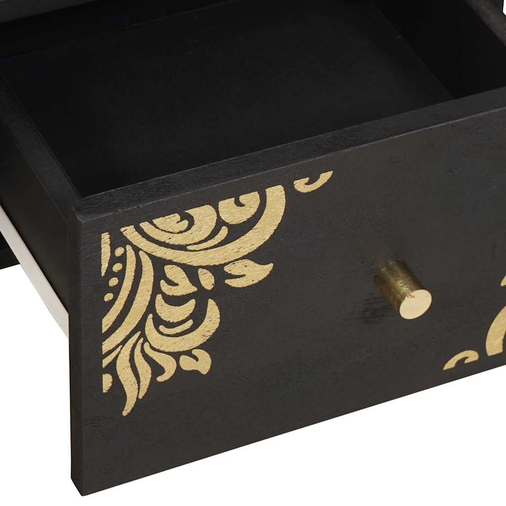 Meuble TV Noir 70 x 33 x 46 cm Bois de mangue massif - XIOS