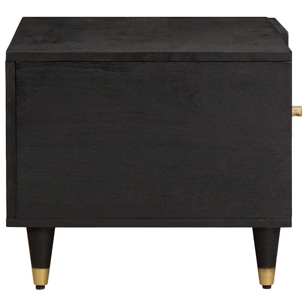 Table basse Noir 80 x 50 x 40 cm Bois de mangue massif - XIOS