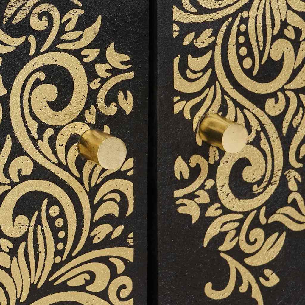 Table basse Noir 80 x 50 x 40 cm Bois de mangue massif - XIOS