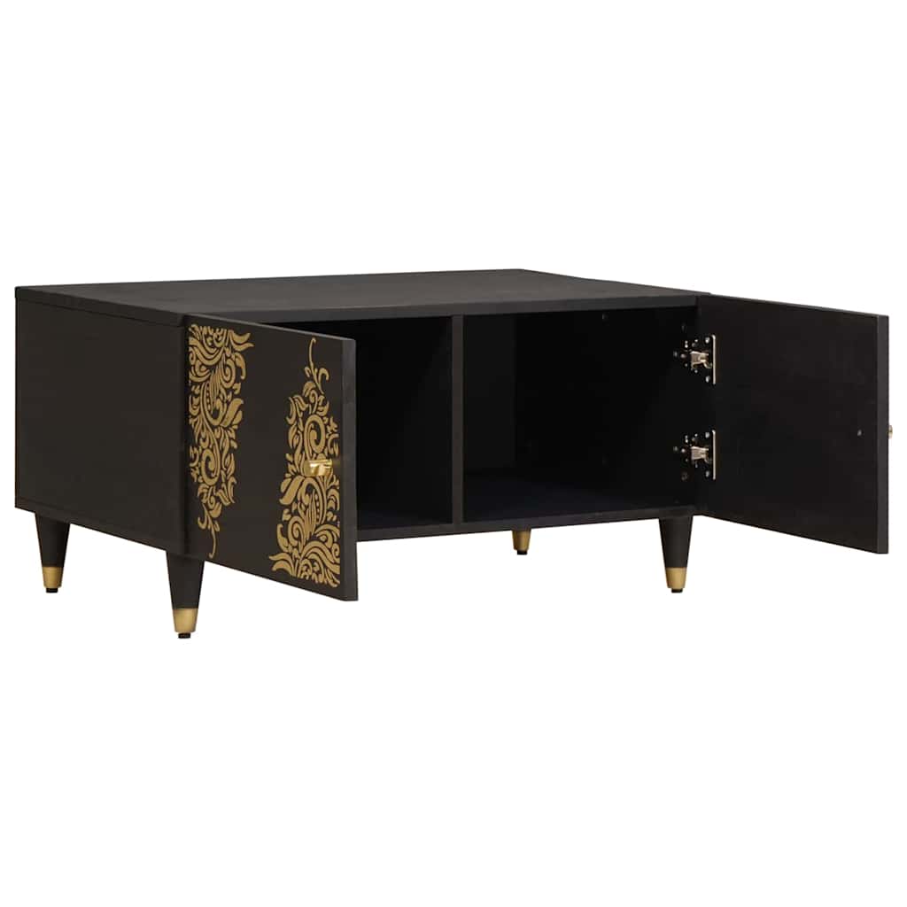 Table basse Noir 80 x 50 x 40 cm Bois de mangue massif - XIOS