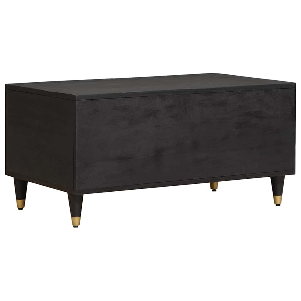 Table basse Noir 80 x 50 x 40 cm Bois de mangue massif - XIOS