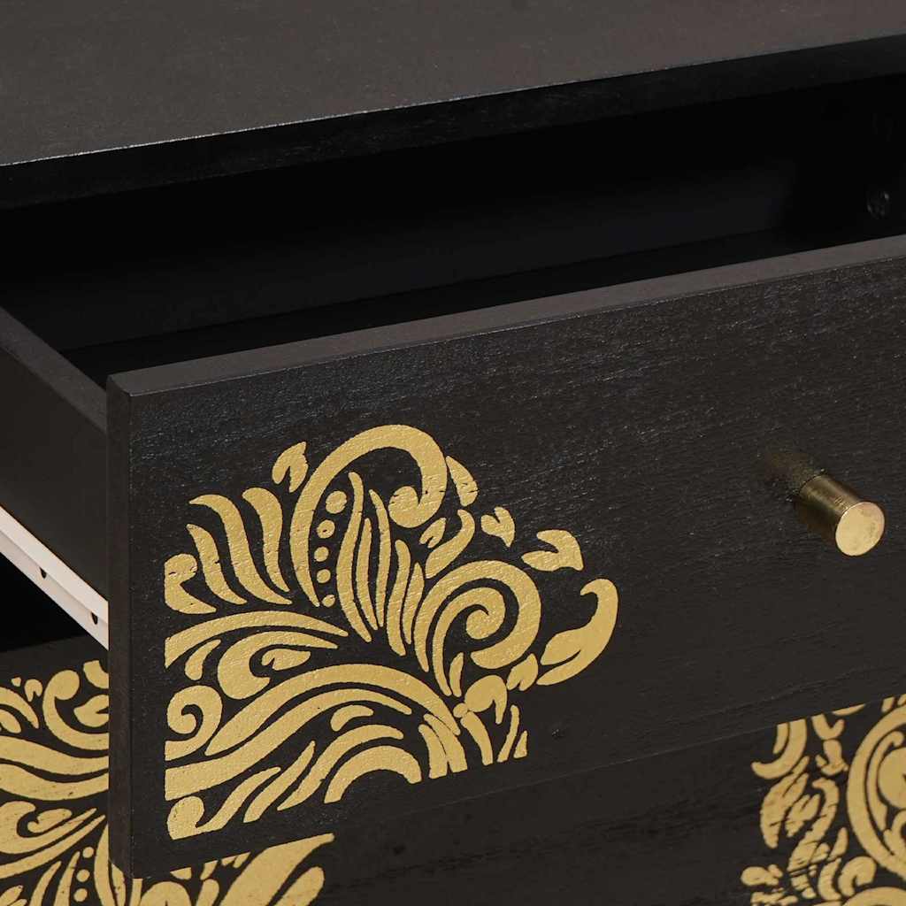 Cabinet de chevet avec porte avec tiroir Noir 50 x 33 x 60 cm - XIOS