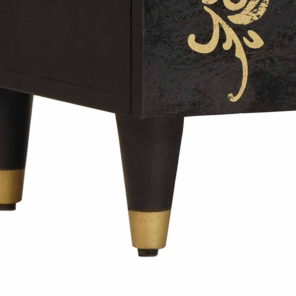 Cabinet de chevet avec porte avec tiroir Noir 50 x 33 x 60 cm - XIOS