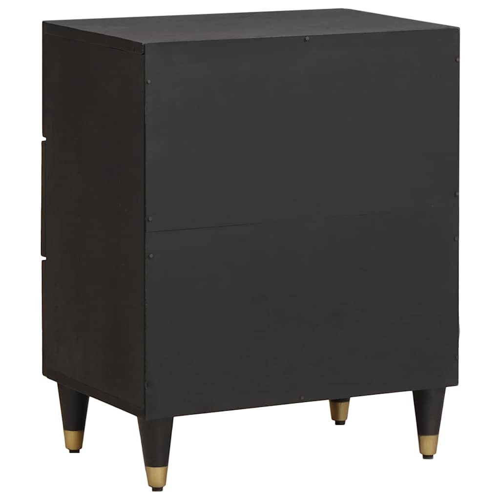 Cabinet de chevet Noir 50 x 33 x 62 cm Bois de mangue massif - XIOS