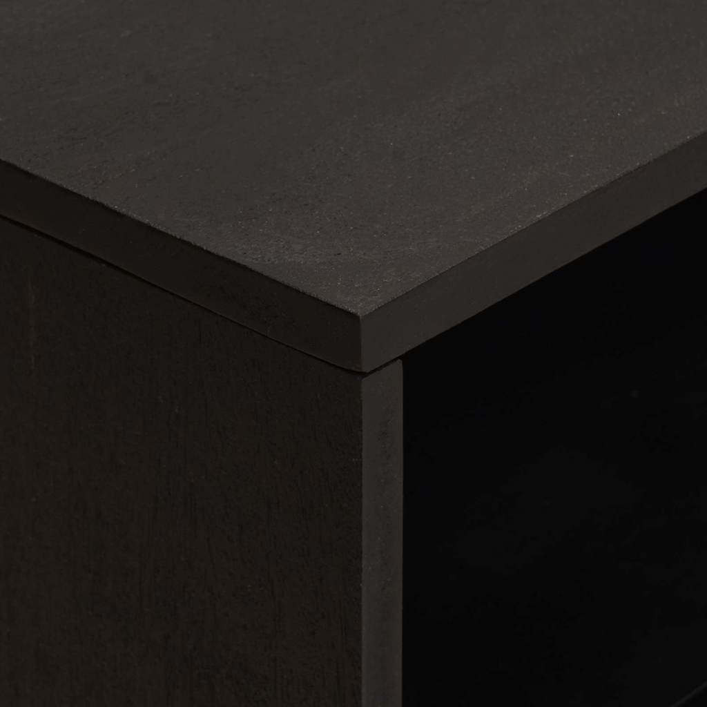 Cabinet de chevet Noir 50 x 33 x 62 cm Bois de mangue massif - XIOS