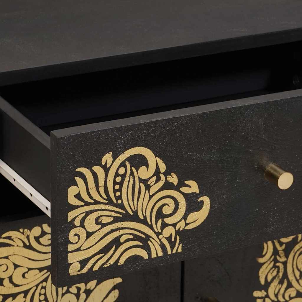 Cabinet de chevet avec porte avec tiroir Noir 50 x 33 x 60 cm - XIOS