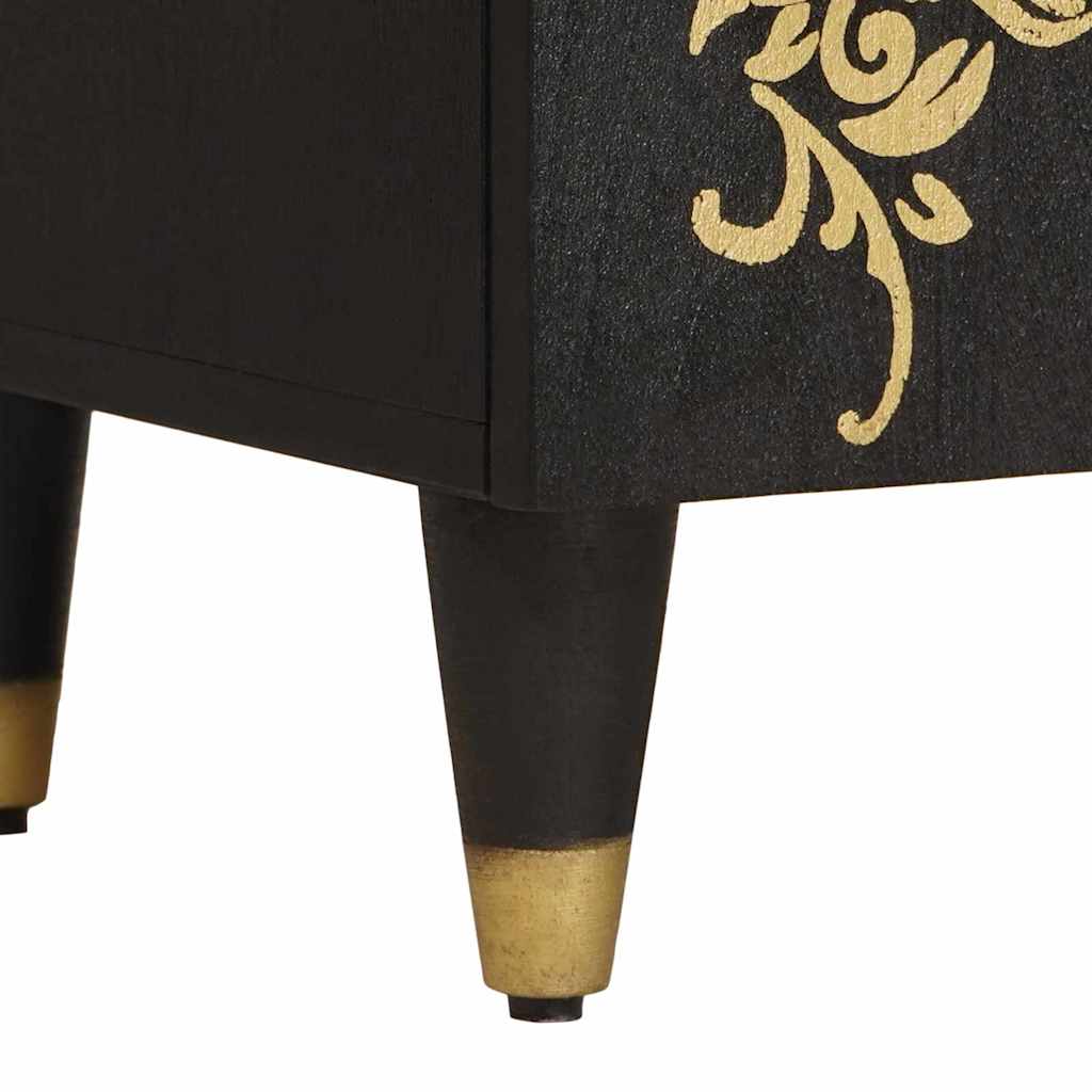 Cabinet de chevet avec porte avec tiroir Noir 50 x 33 x 60 cm - XIOS