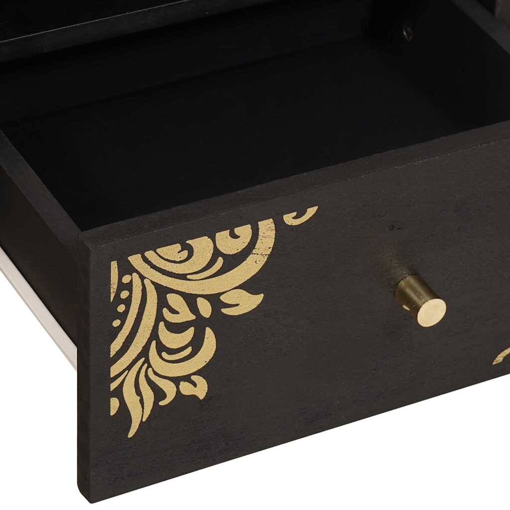 Table basse Noir 80 x 54 x 40 cm Bois de mangue massif - XIOS