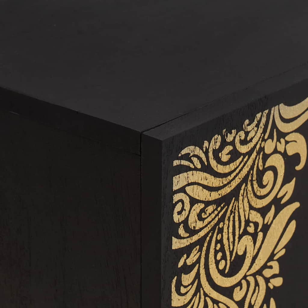 Meuble TV Noir 105 x 33 x 46 cm Bois de mangue massif - XIOS