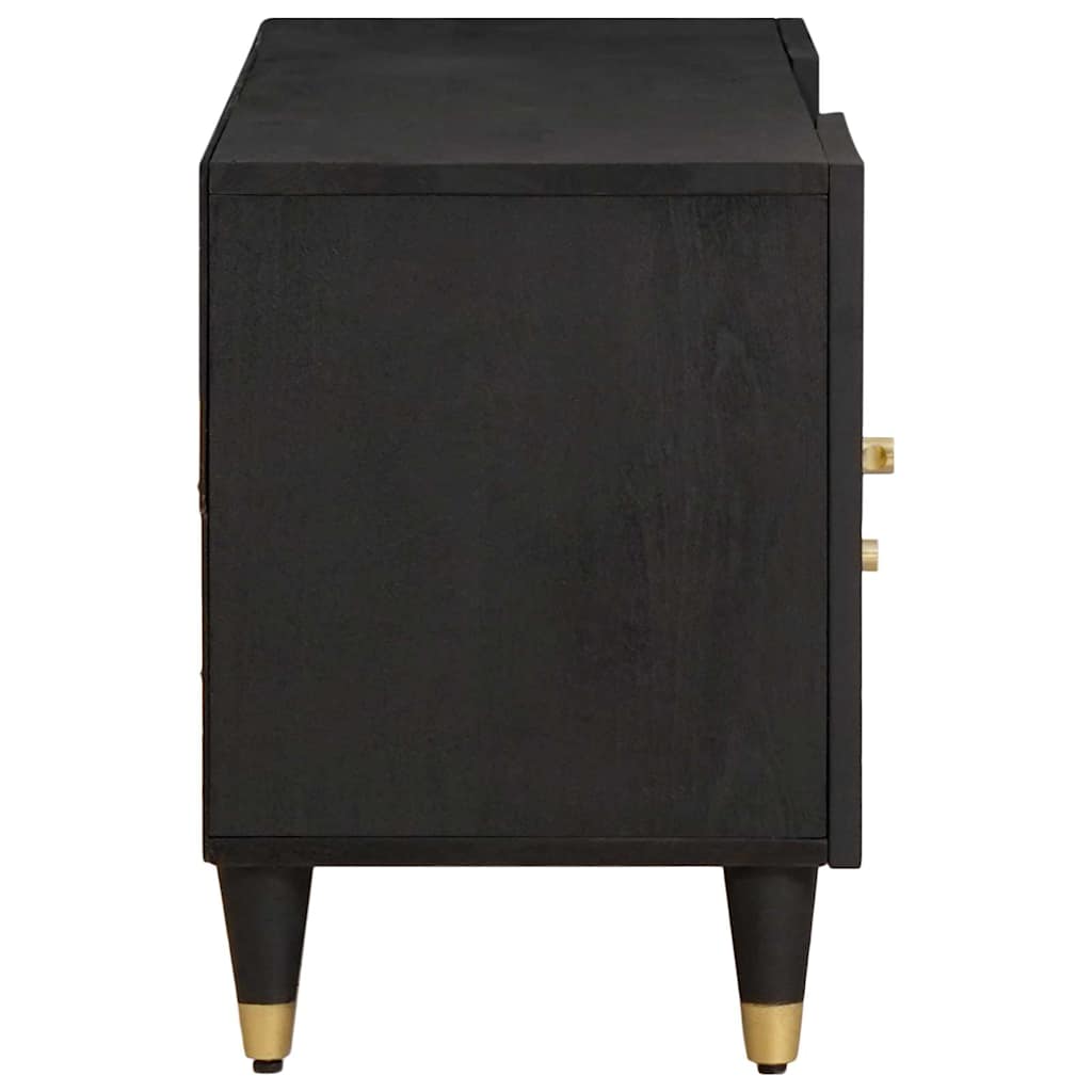 Meuble TV Noir 105 x 33 x 46 cm Bois de mangue massif - XIOS