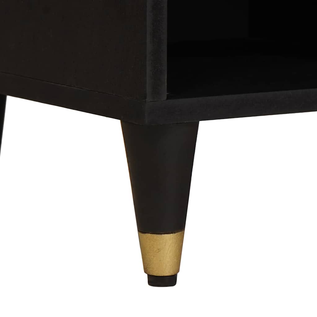 Meuble TV Noir 100 x 33 x 46 cm Bois de mangue massif - XIOS