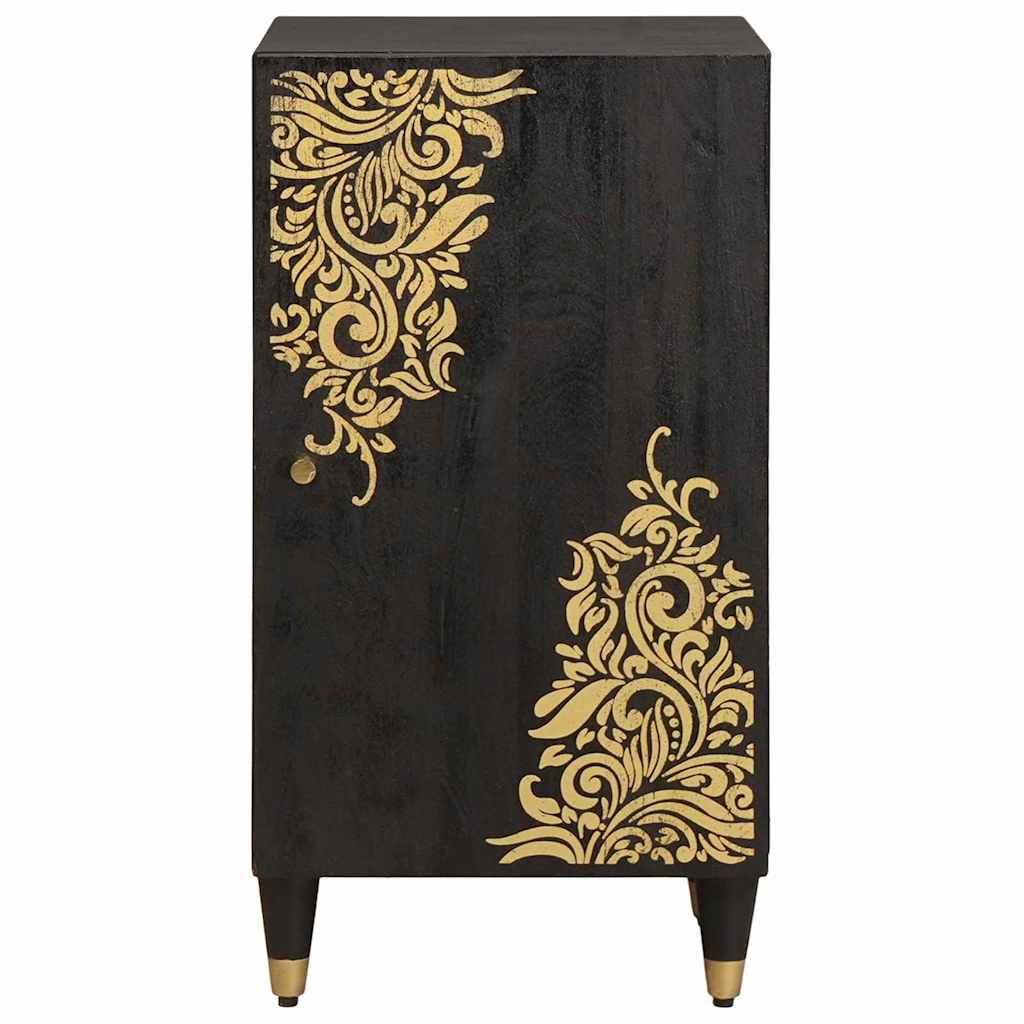 Buffet avec étagère Noir 40 x 33 x 75 cm Bois de mangue massif - XIOS