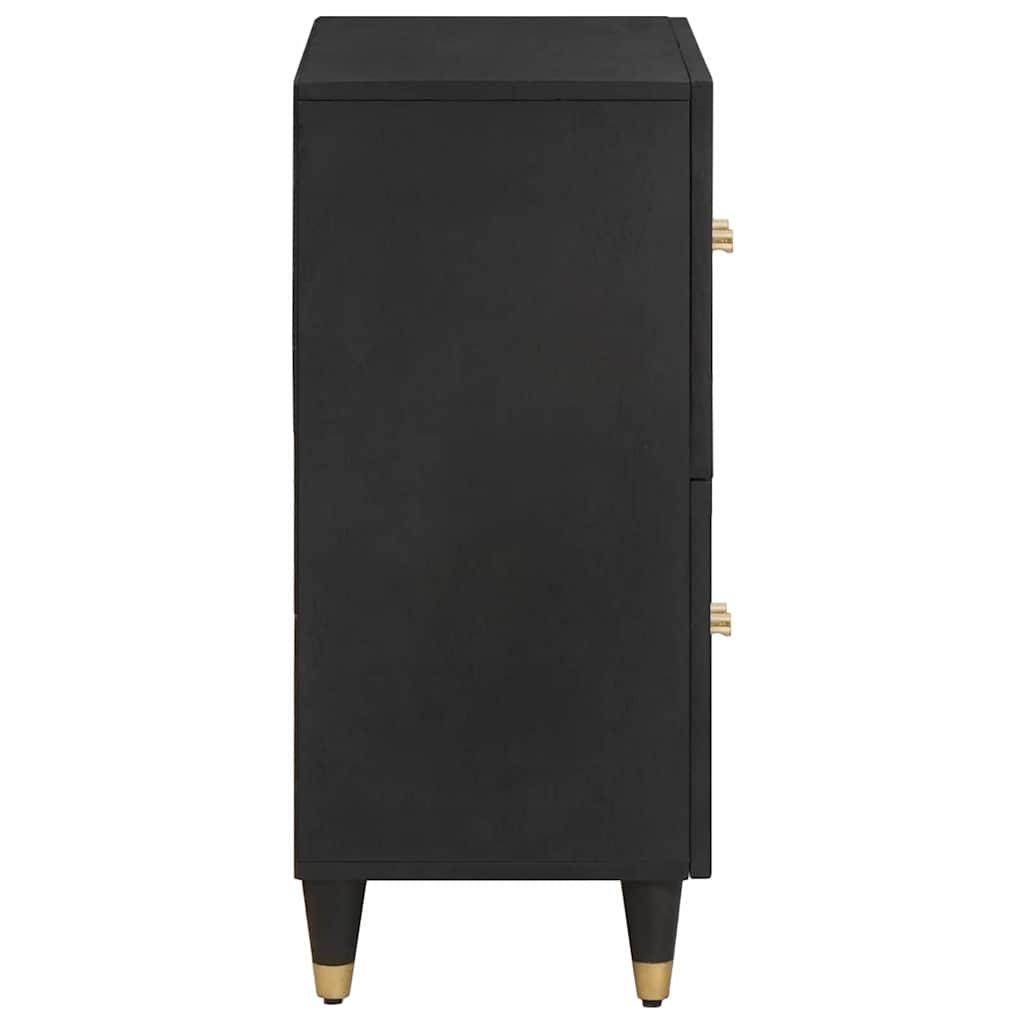 Buffet avec étagère Noir 60 x 33 x 75 cm Bois de mangue massif - XIOS