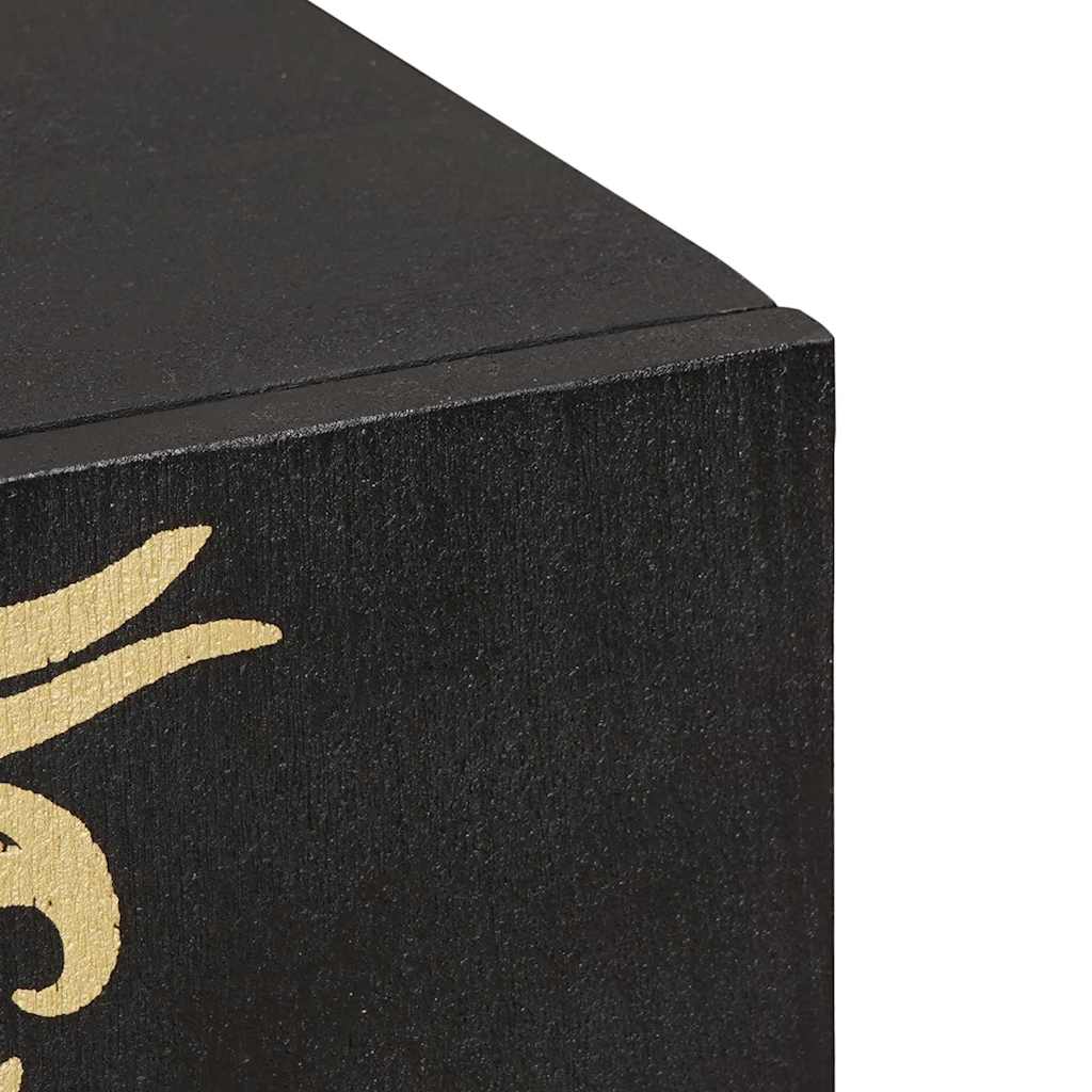 Buffet avec étagère Noir 90 x 33 x 75 cm Bois de mangue massif - XIOS
