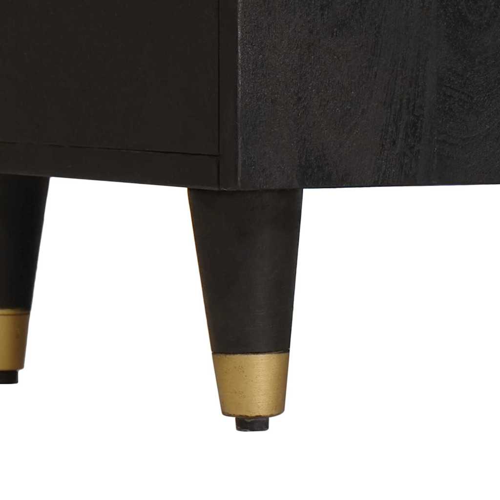 Haut Armoire Noir 40 x 33 x 110 cm Bois de mangue massif - XIOS