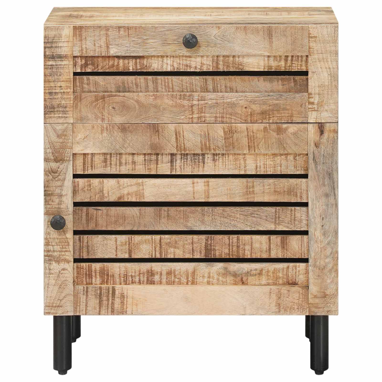 Table de chevet Naturel 50 x 33 x 60 cm Bois de mangue massif