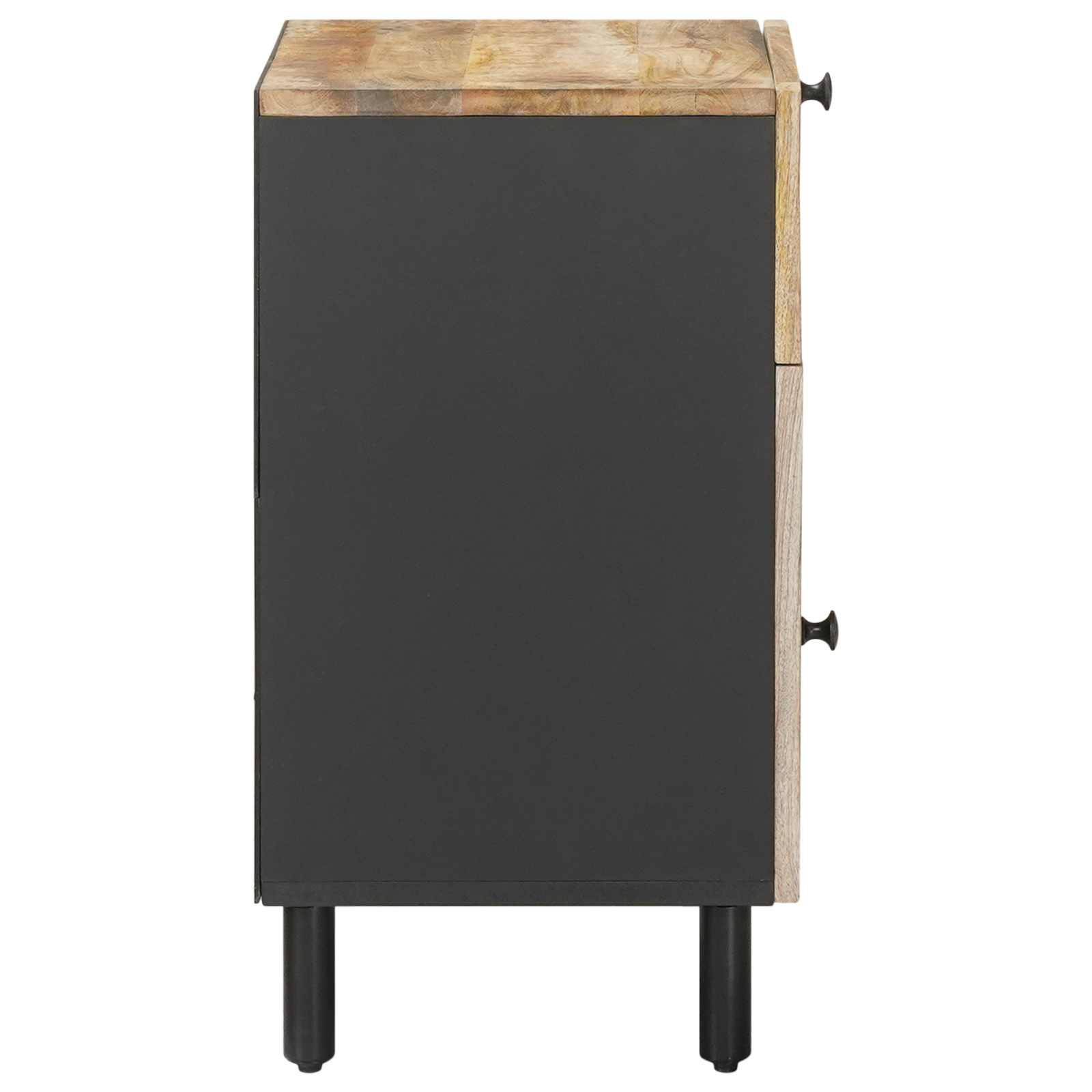 Table de chevet Naturel 50 x 33 x 60 cm Bois de mangue massif