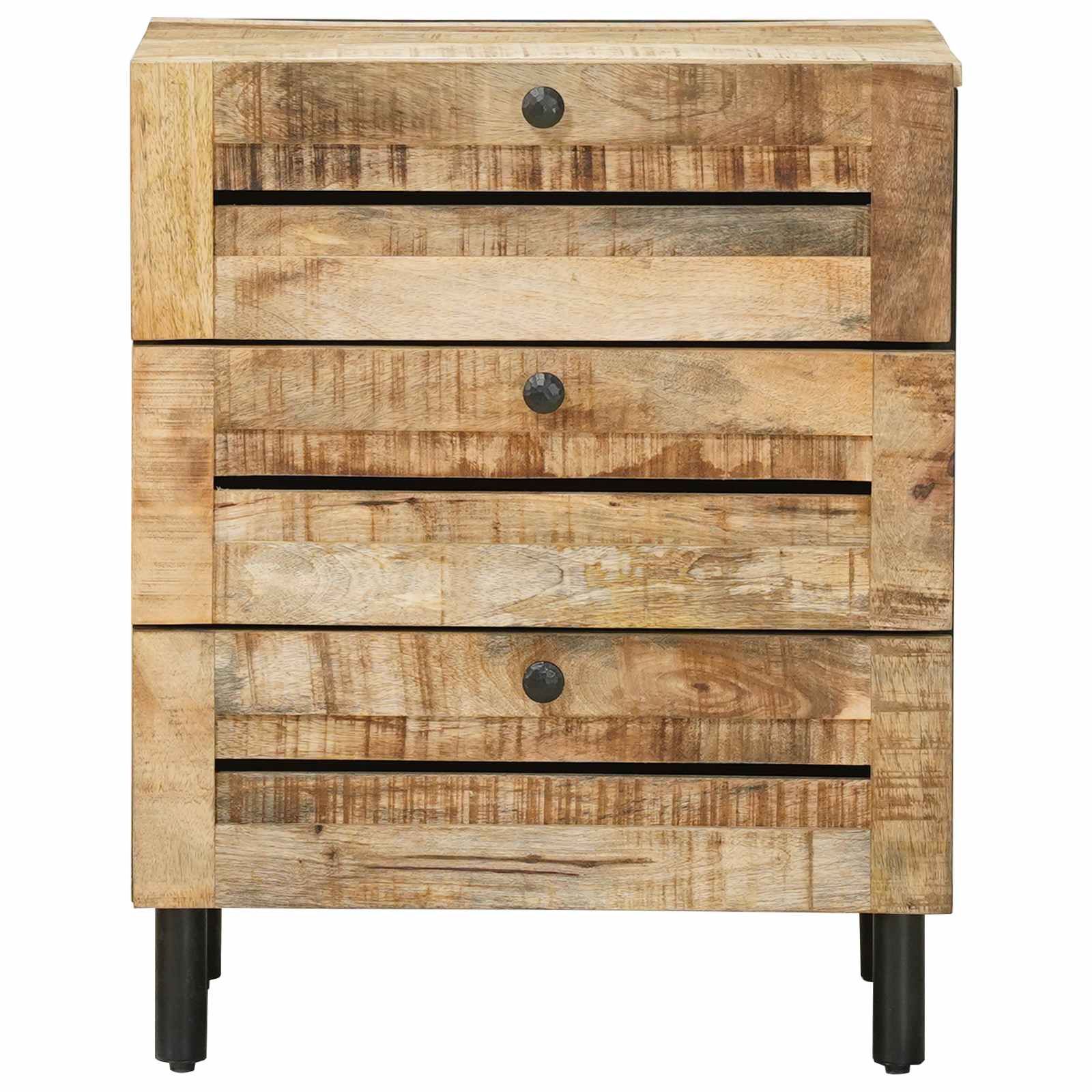 Table de chevet Naturel 50 x 33 x 62 cm Bois de mangue massif