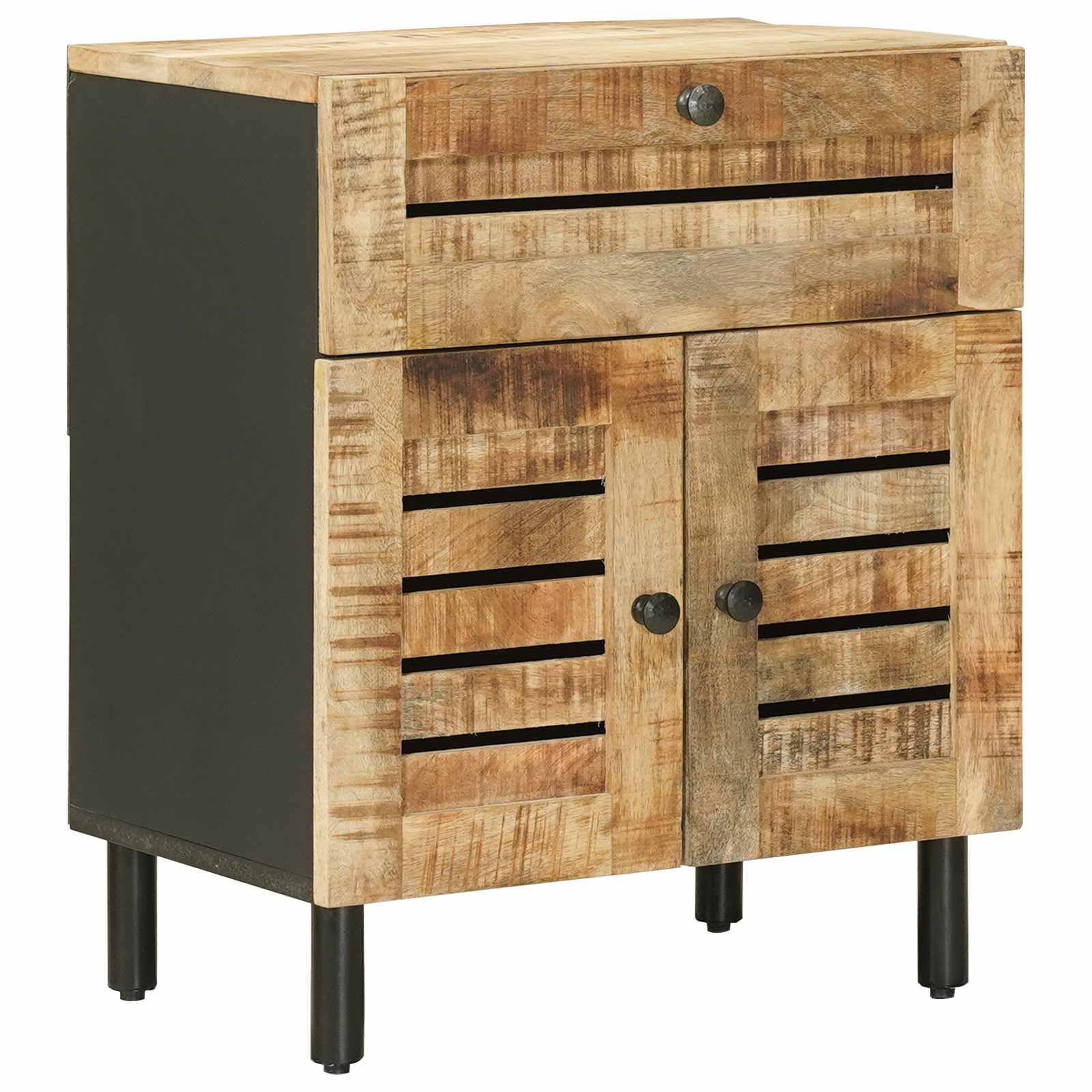 Table de chevet Naturel 50 x 33 x 60 cm Bois de mangue massif