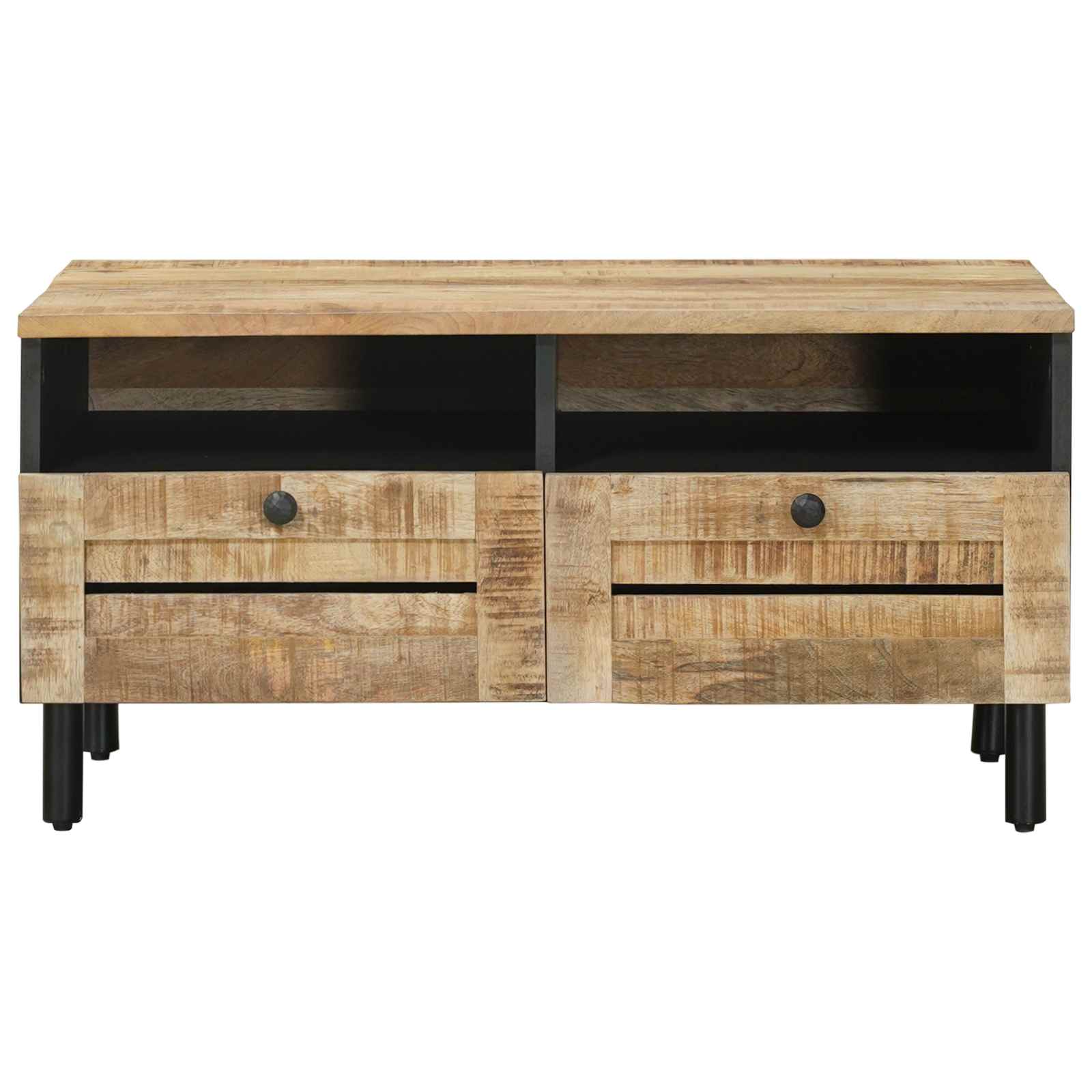 Table basse Marron et Noir 80 x 54 x 40 cm - XIOS