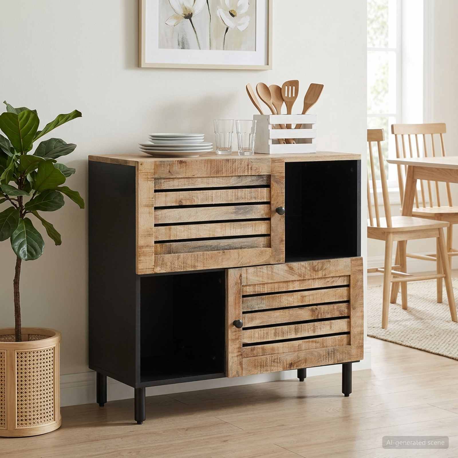 Armoires de rangement avec stockage Marron 80 x 33,5 x 75 cm - XIOS